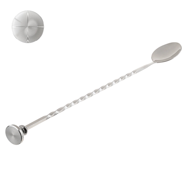 Bartending mixing spoon made of brushed stainless steel with a spiral... from ASI 57655 STOPNGO Line