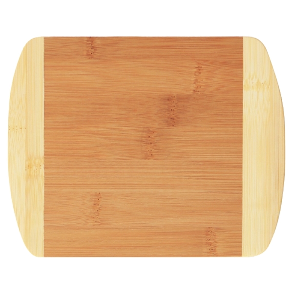 11" x 8 3/4" x 7/16" bamboo cutting board with two-tone... from ASI 57655 STOPNGO Line