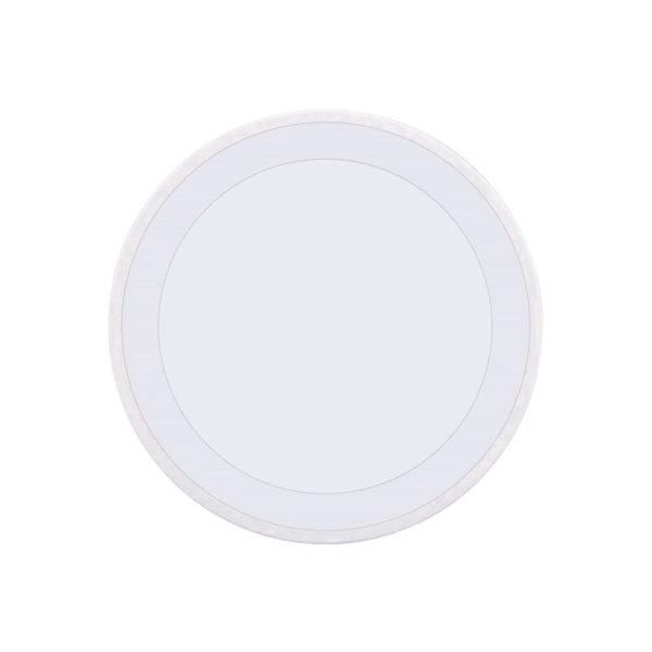 White Qi wireless puck smartphone charging pad with built-in "Foreign Object... from ASI 57655 STOPNGO Line