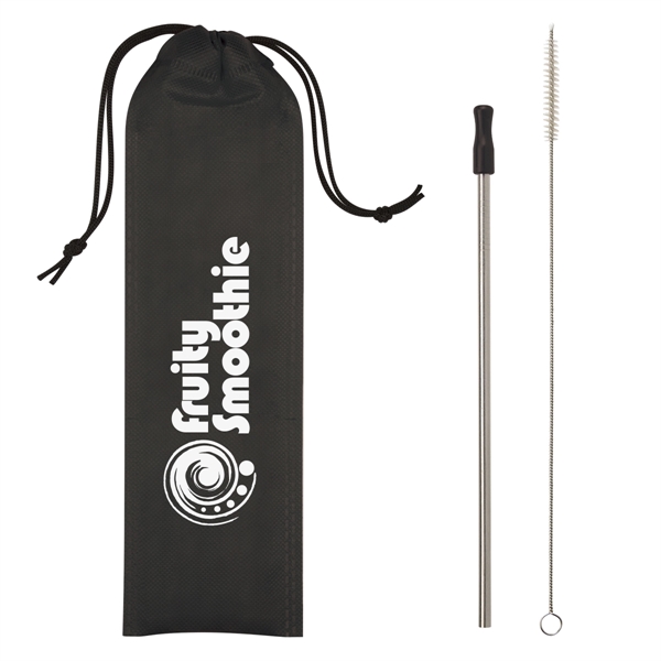 11" x 3 1/8" straw kit that includes a reusable stainless... from ASI 61125 Hit Promotional Products / Hit®