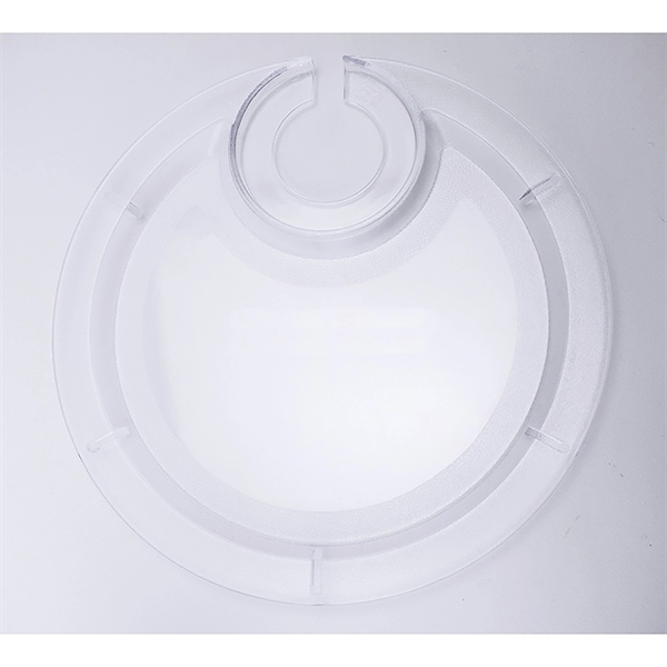 Round plastic party plate with built-in stemware holder.... from ASI 55450 Franmara Inc