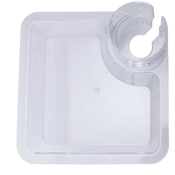 Multi-beverage acrylic party plate with 1" deep food well.... from ASI 55450 Franmara Inc