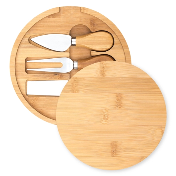 Mini bamboo cutting board set with a pointed tip cheese knife,... from ASI 57655 STOPNGO Line
