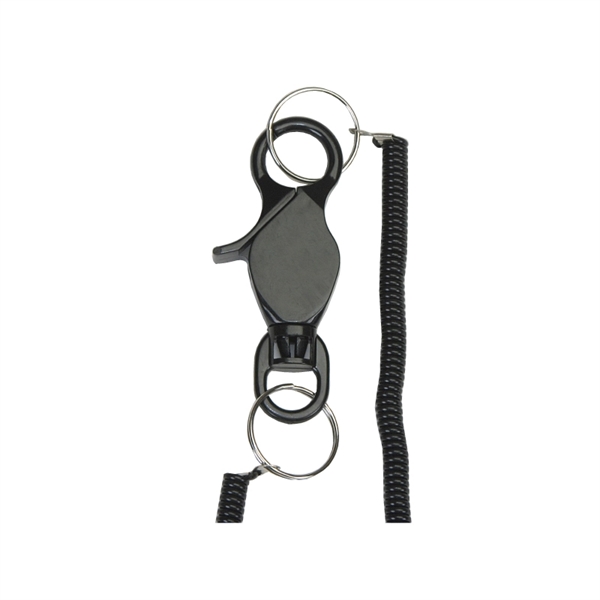 Lobster clip with 20" long bungee coil and keyring.... from ASI 57655 STOPNGO Line