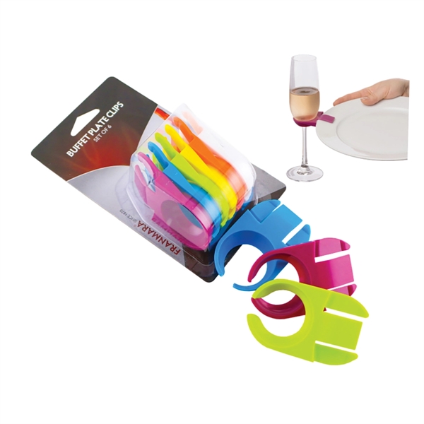 Buffet Plate Clips, Set of 6, Assorted Colors.... from ASI 55450 Franmara Inc