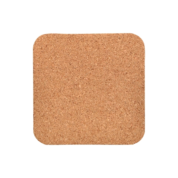 3 3/4" square coaster with a natural cork finish backed by... from ASI 57655 STOPNGO Line