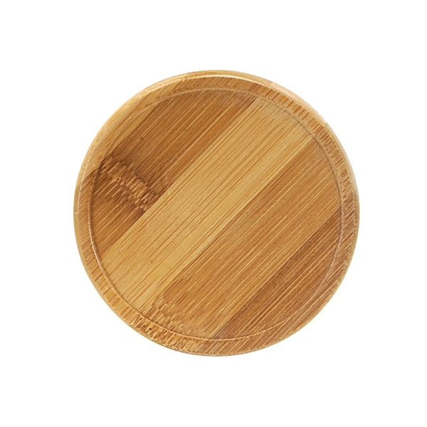 3 1/4" round beverage coaster made of lacquer-coated, sustainable, eco-friendly bamboo.... from ASI 57655 STOPNGO Line