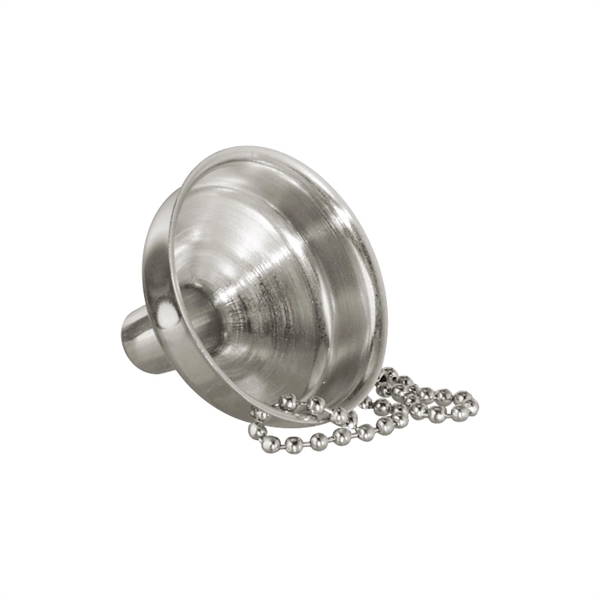 Polished stainless steel miniature flask funnel with a beaded chain.... from ASI 57655 STOPNGO Line