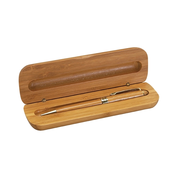Handcrafted bamboo case with pen inside.... from ASI 57655 STOPNGO Line