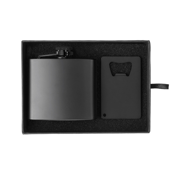 5 oz. flask and credit card man card bottle opener in... from ASI 57655 STOPNGO Line