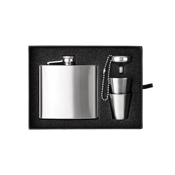 5 oz. flask with two mini stainless steel shot glasses and... from ASI 57655 STOPNGO Line
