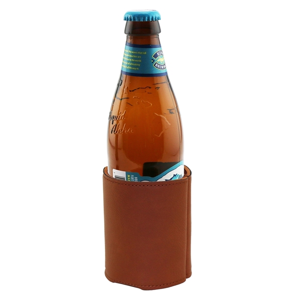 Leatherette slip-on can holder with slotted base.... from ASI 55450 Franmara Inc