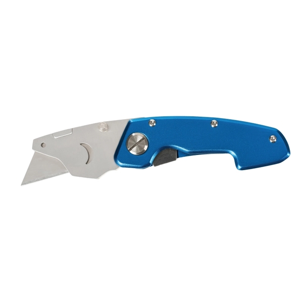 Heavy-duty utility blade box cutter with a safety latch and belt... from ASI 57655 STOPNGO Line