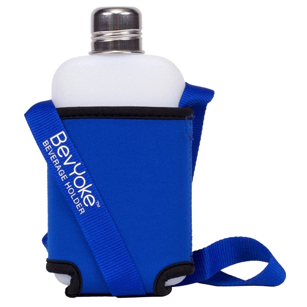 Beverage holder, stretchable neoprene sleeve with lanyard.... from ASI 55450 Franmara Inc