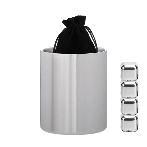 10 oz. whiskey cup with a four-pack of whiskey ice cubes... from ASI 57655 STOPNGO Line