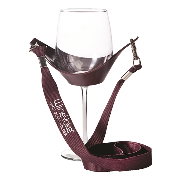 Wine glass holder with hands free 38" lanyard... from ASI 55450 Franmara Inc