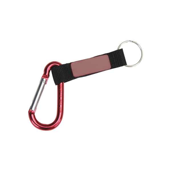 Carabiner made of anodized aluminum with a keyring, nylon strap and... from ASI 57655 STOPNGO Line