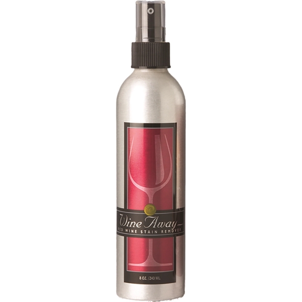 Red wine stain remover, 8 oz. brushed aluminum spray container. Blank.... from ASI 55450 Franmara Inc