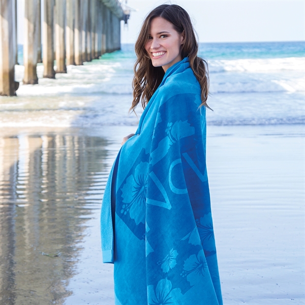 40" x 70" beach towel made of 100% cotton terry velour... from ASI 90913 Terry Town