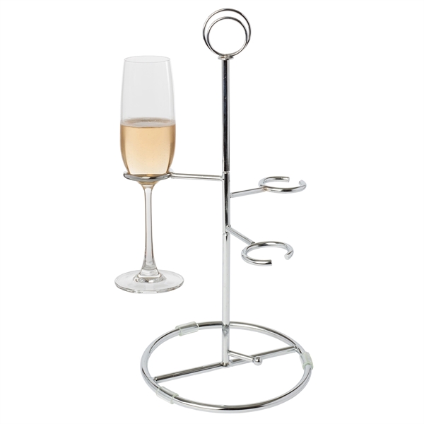 Deluxe three stemware wine glass holder with tiered levels. Blank.... from ASI 55450 Franmara Inc