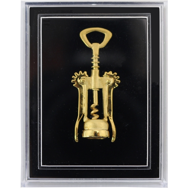 1 3/8" x 1/2" gold or silver electroplated wing corkscrew lapel... from ASI 55450 Franmara Inc
