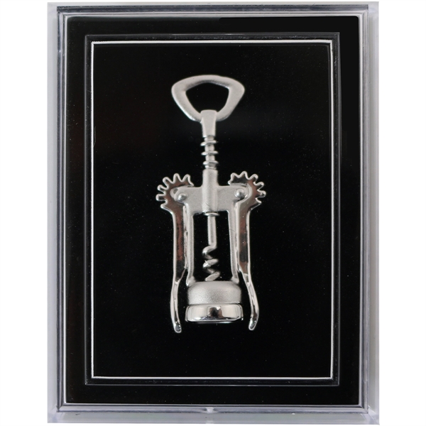 1 3/8" x 1/2" gold or silver electroplated wing corkscrew lapel... from ASI 55450 Franmara Inc