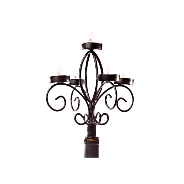 Wine Bottle Candelabra, Antique Black with 5 included tea light candles.... from ASI 55450 Franmara Inc