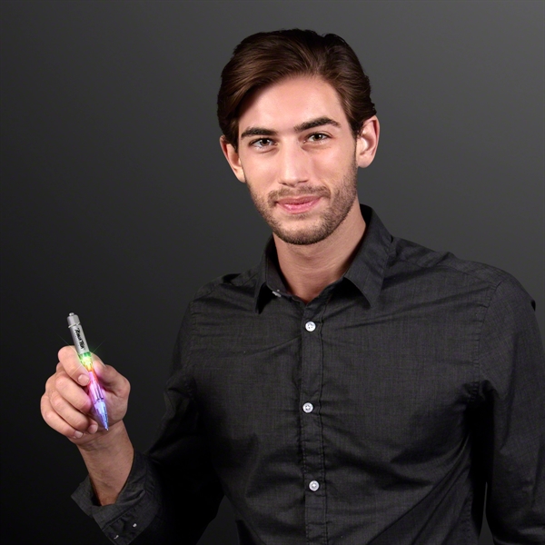 Blank or Imprinted. Plastic Rainbow Pen with blue ink and multicolor... from ASI 34194 ALightPromos / Alight Promotional Products