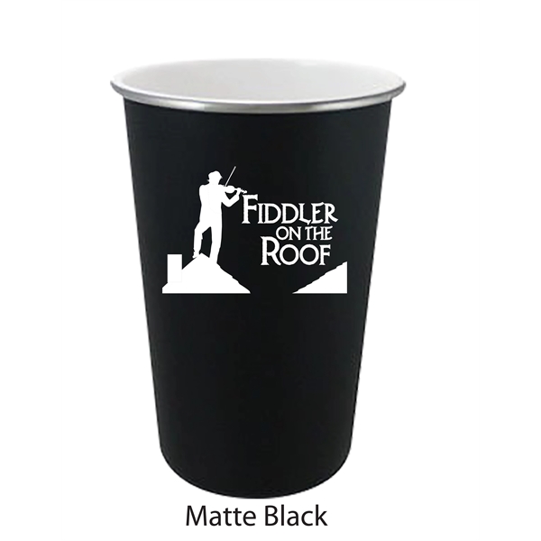 16oz Ceramisteel Pint Glass Premium 304 Stainless Pint with Smooth Ceramic... from ASI 74245 Nordic Co Inc / Nordic Promos