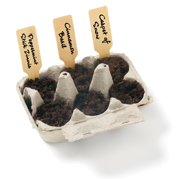 Egg carton garden kit includes seeds, soil and three wooden plant... from ASI 63549 Jornik Manufacturing Corp / Jornik