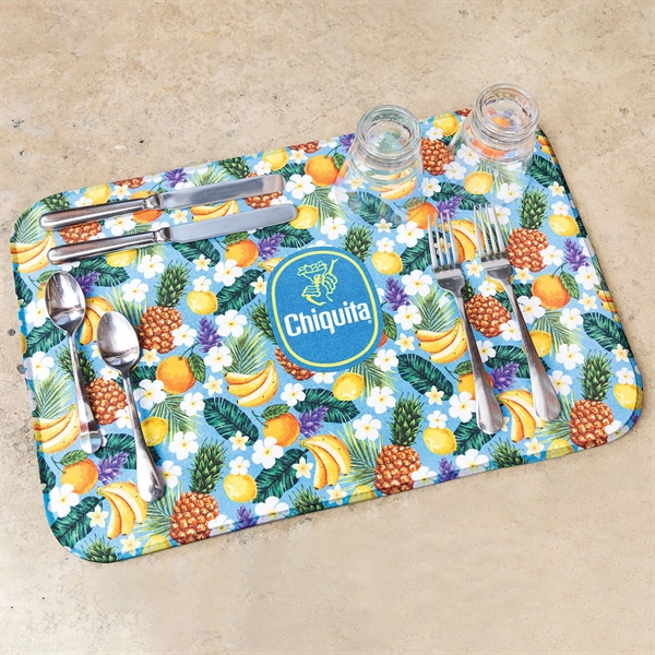 14" x 21" dish mat with water-absorbent polyester face, foam insert,... from ASI 90913 Terry Town