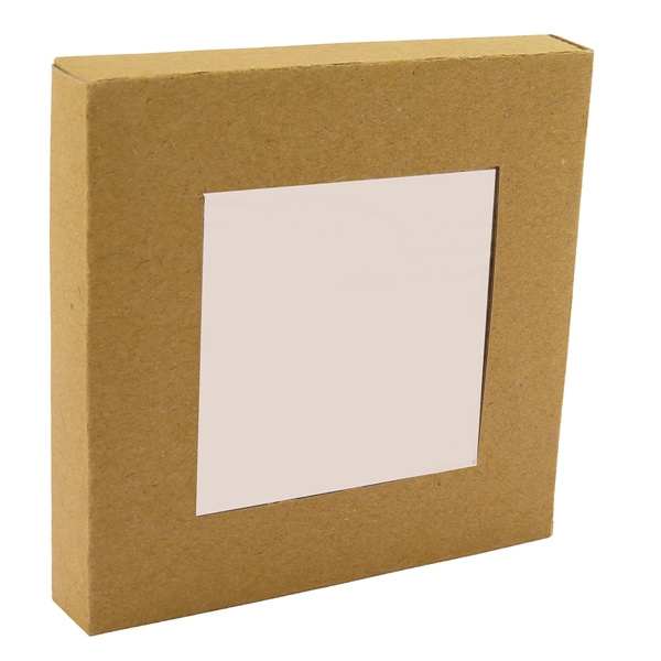 Square window box for single pack of square sandstone coaster. Blank.... from ASI 55450 Franmara Inc