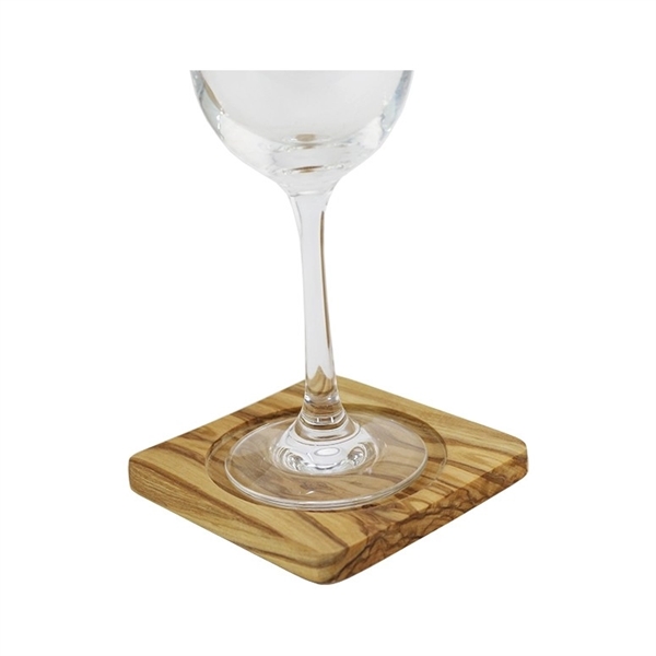 100% all natural light weight Olivewood coaster, 3 3/4" square.... from ASI 55450 Franmara Inc