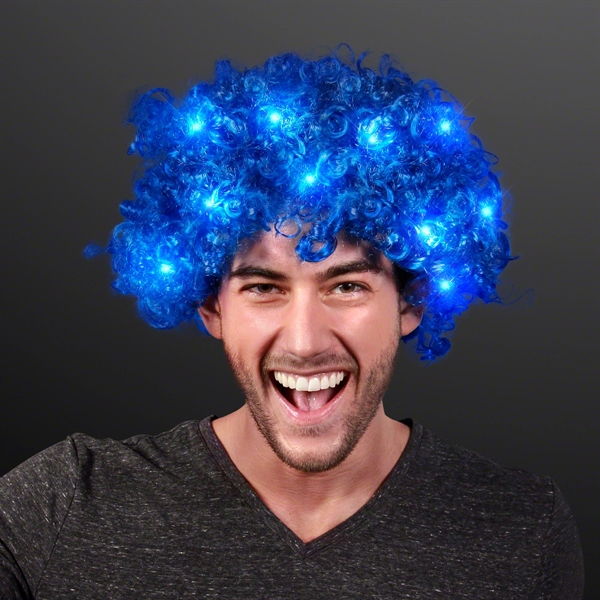 Light Up Afro Wig with Flashing LEDs.... from ASI 34194 ALightPromos / Alight Promotional Products