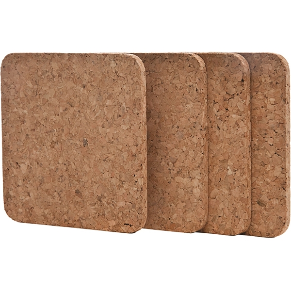 Set of 4 square cork coasters. Blank.... from ASI 55450 Franmara Inc