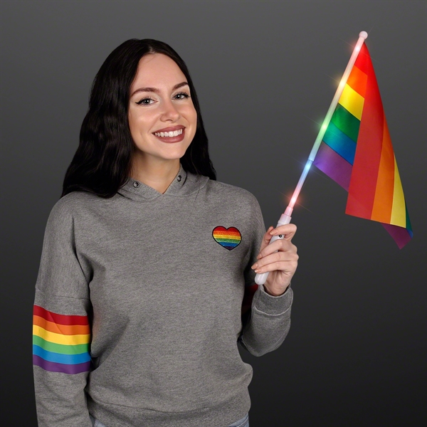 Light Up Rainbow Flag; Blank and Imprinted Pricing... from ASI 34194 ALightPromos
