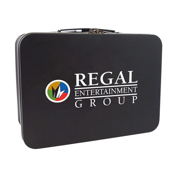 8" x 6" x 4" matte black retro lunchbox with 12... from ASI 90807 Tekweld