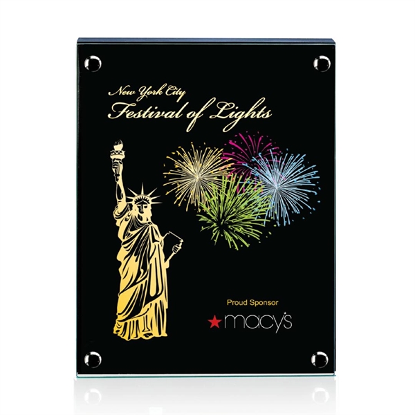 The 5" X 7" Komatex Kingston plaque is made from 3/16"... from ASI 84592 St Regis Group / Prestige Glass