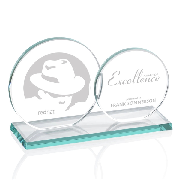 The Double Elgin features two slightly overlapping 3/8" starfire glass circles... from ASI 84592 St Regis Group / Prestige Glass