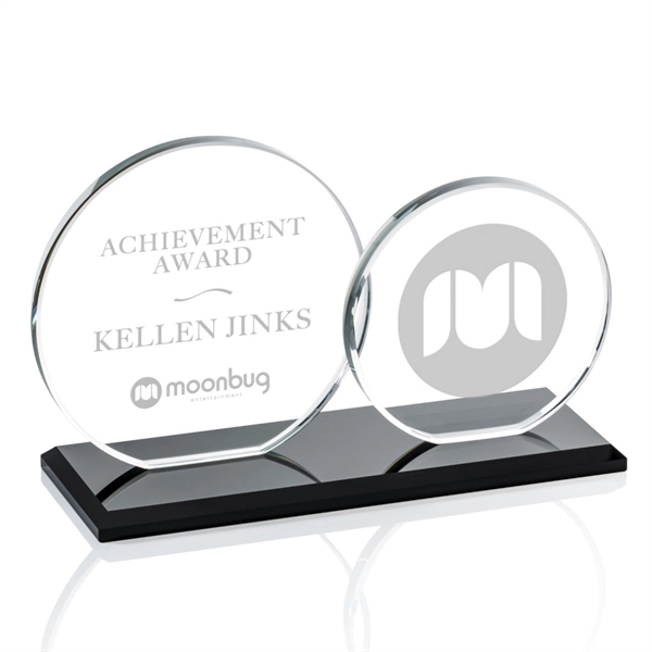 The Double Elgin features two slightly overlapping 3/8" starfire glass circles... from ASI 84592 St Regis Group / Prestige Glass