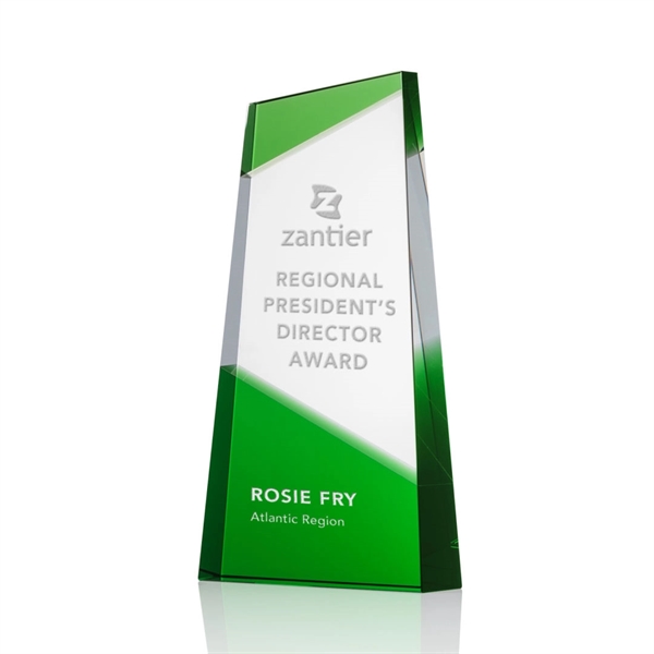 The Amstel Award combines emerald and clear optical crystal in this... from ASI 84592 St Regis Group / St Regis