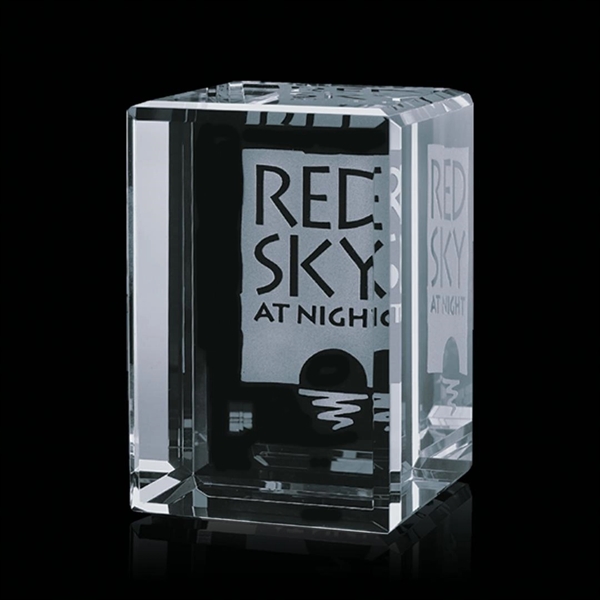 Cube shape optical crystal award.... from ASI 84592 St Regis Group / St Regis