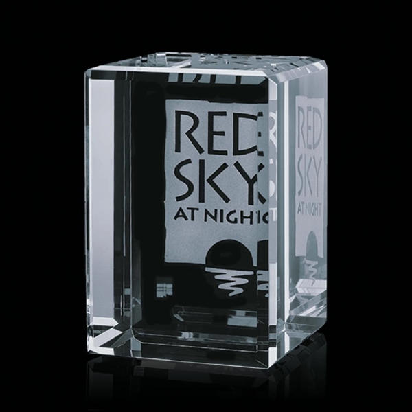 Cube shape optical crystal award.... from ASI 84592 St Regis Group / St Regis