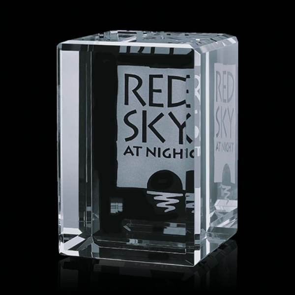 Cube shape optical crystal award.... from ASI 84592 St Regis Group / St Regis