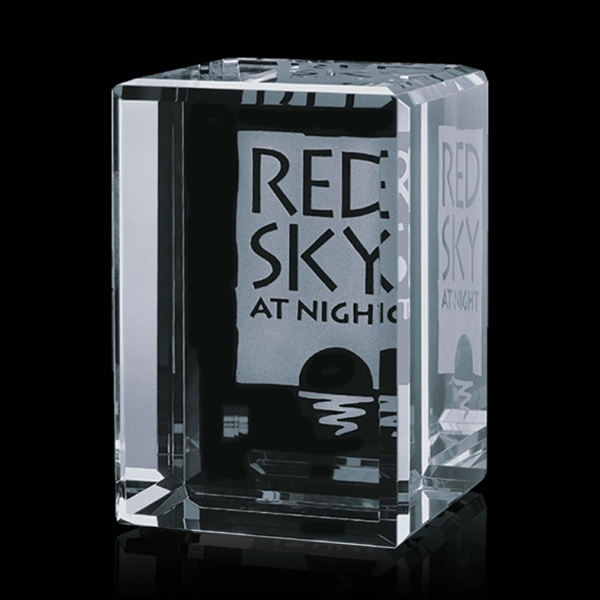 Cube shape optical crystal award.... from ASI 84592 St Regis Group / St Regis