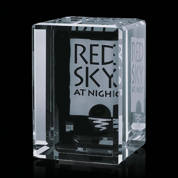 Cube shape optical crystal award.... from ASI 84592 St Regis Group / St Regis
