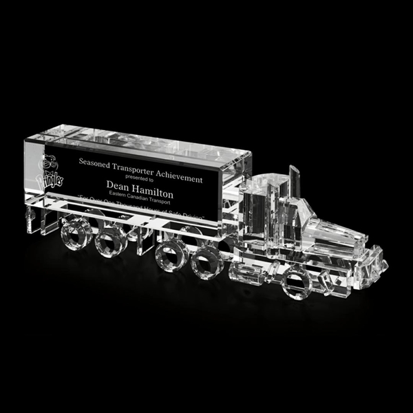 Optical crystal tractor trailer award.... from ASI 84592 St Regis Group / St Regis
