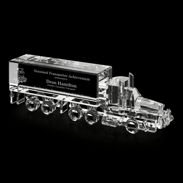 Optical crystal tractor trailer award.... from ASI 84592 St Regis Group / St Regis