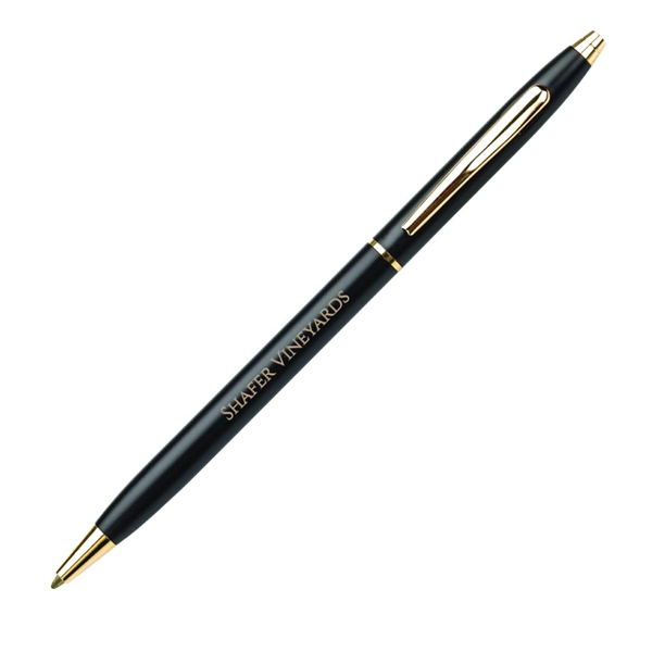 Sleek black metal pen with gold trim.... from ASI 84592 St Regis Group