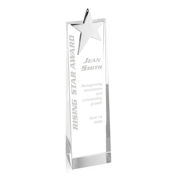 An optical crystal, tapered front and back and topped by a... from ASI 84592 St Regis Group / St Regis